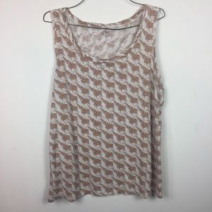 LOFT Giraffe Print Sleeveless Tank Top